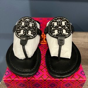 Tory Burch black embellished Millers